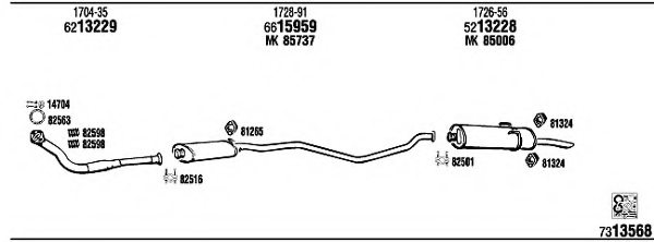 FONOS PE40513 Exhaust System